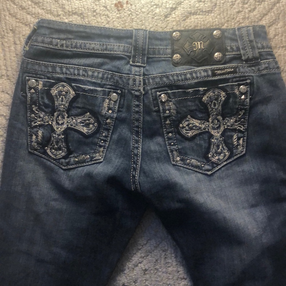 Dark washed miss me jeans